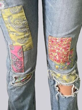 Y2K Vintage Levi's 515 Boot Cut Jeans Patchwork 30x31